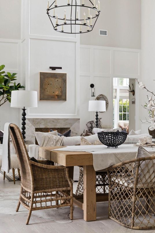 Chandelier, Fireplace, Interior, Living room