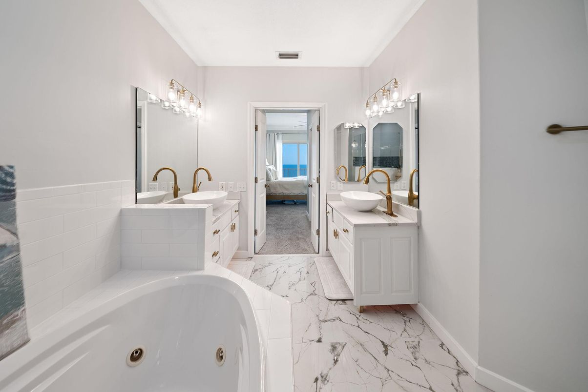 Bathroom, Dual Sink Vanities, Interior, Marble