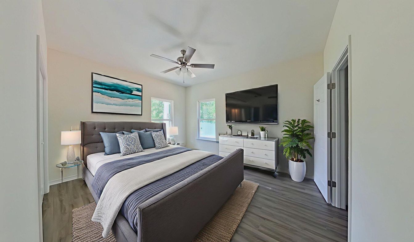 Bedroom, Interior, Wood Texture Flooring