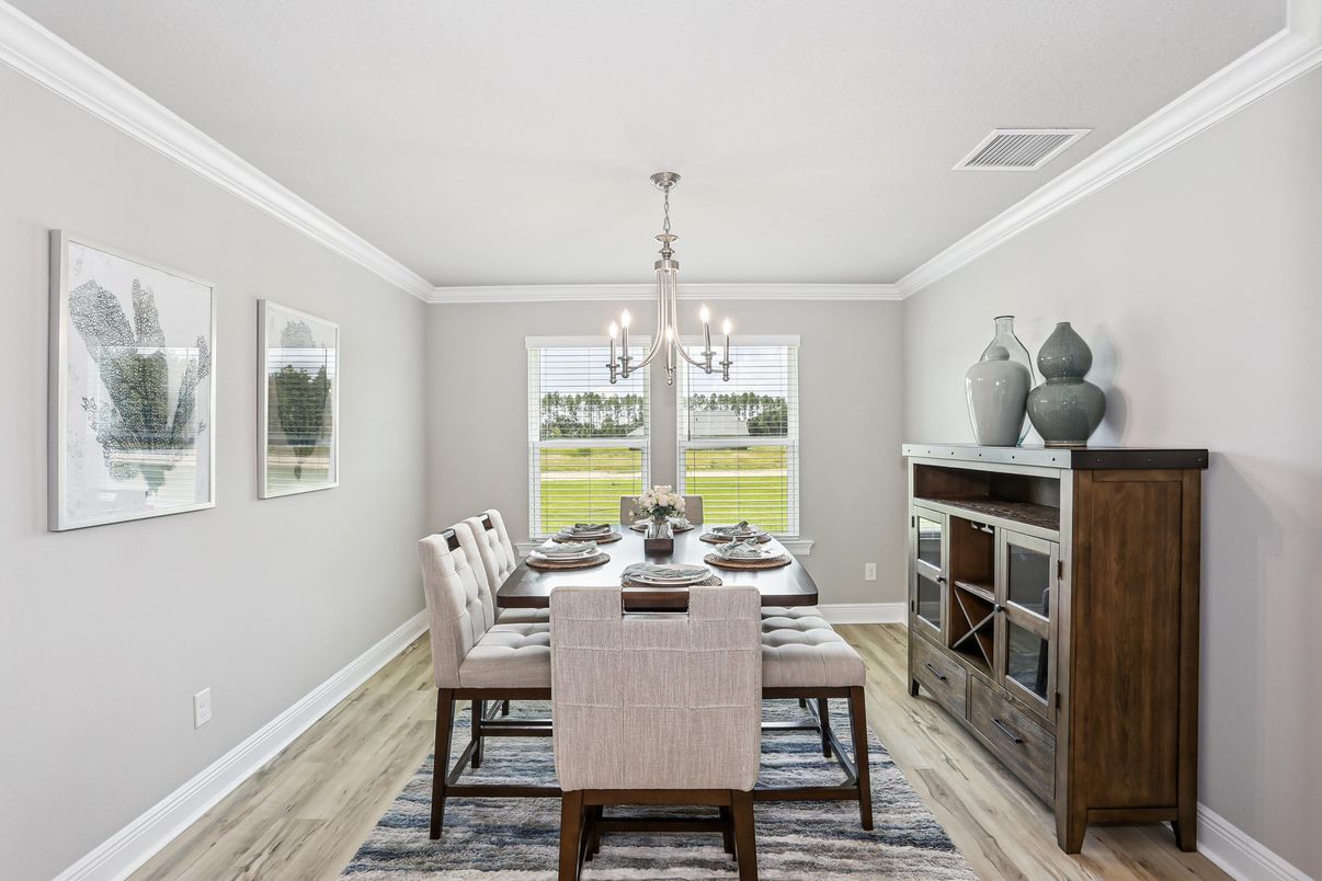 Chandelier, Dining room, Interior, Wood Texture Flooring