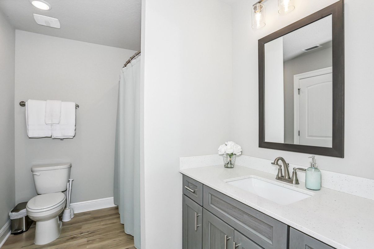 Bathroom, Interior, Wood Texture Flooring