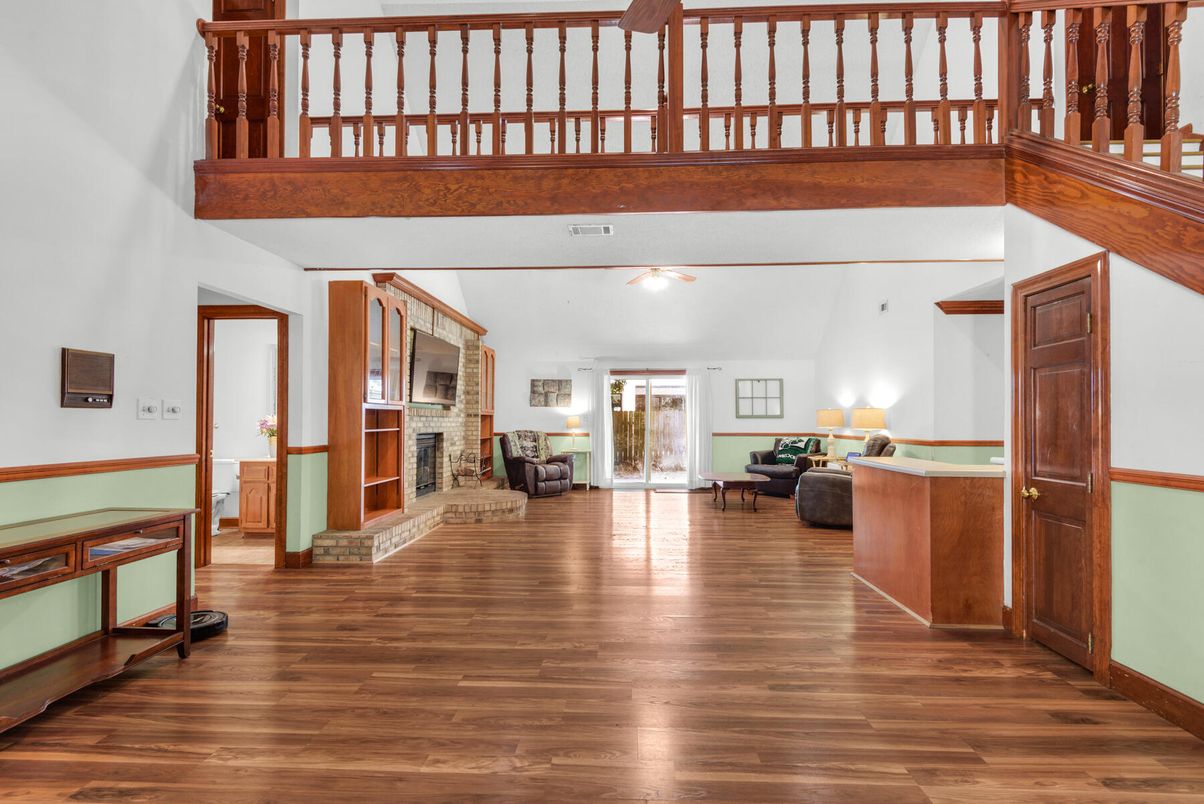 Fireplace, Interior, Wood Texture Flooring