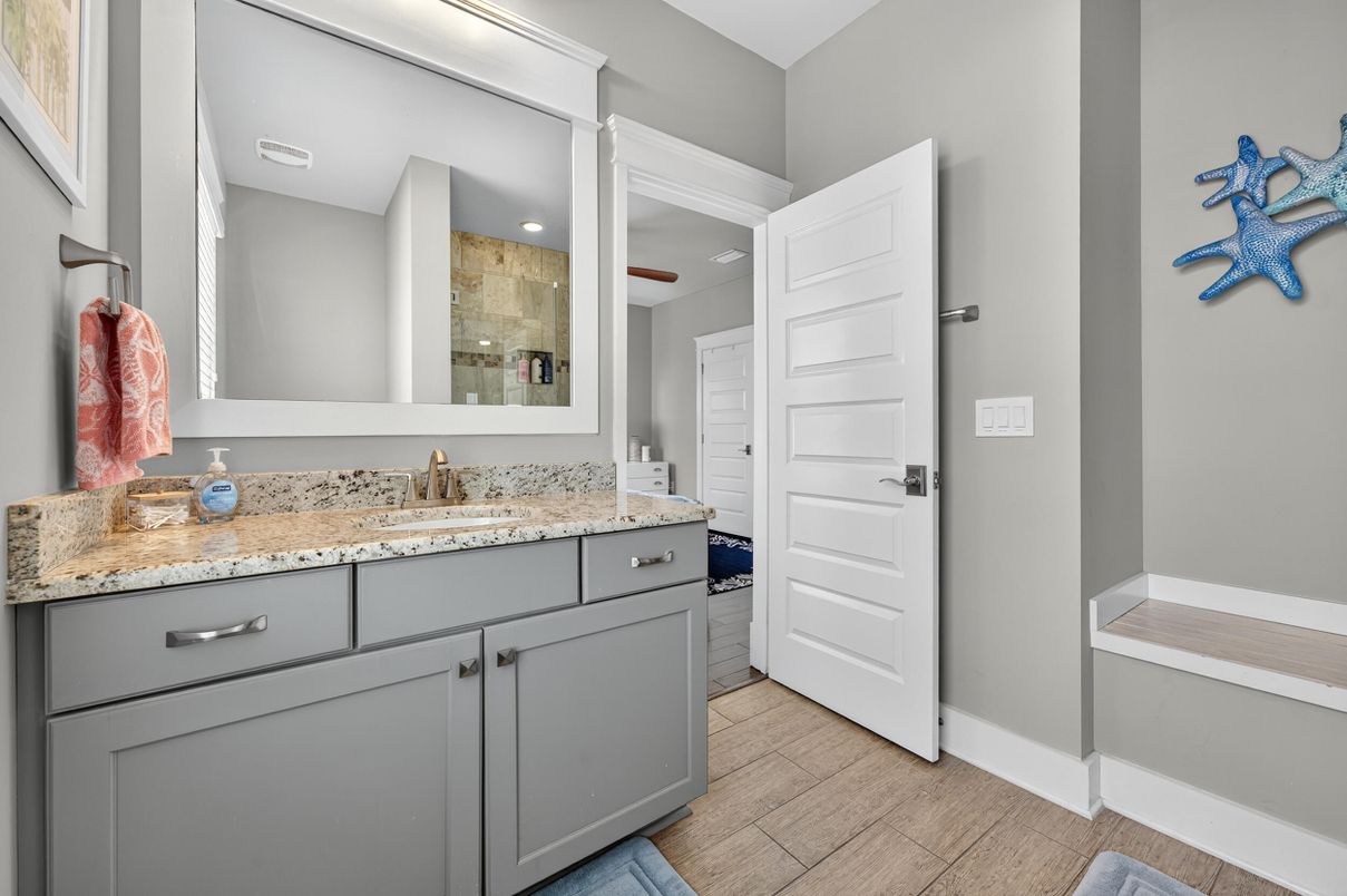 Bathroom, Interior, Wood Texture Flooring