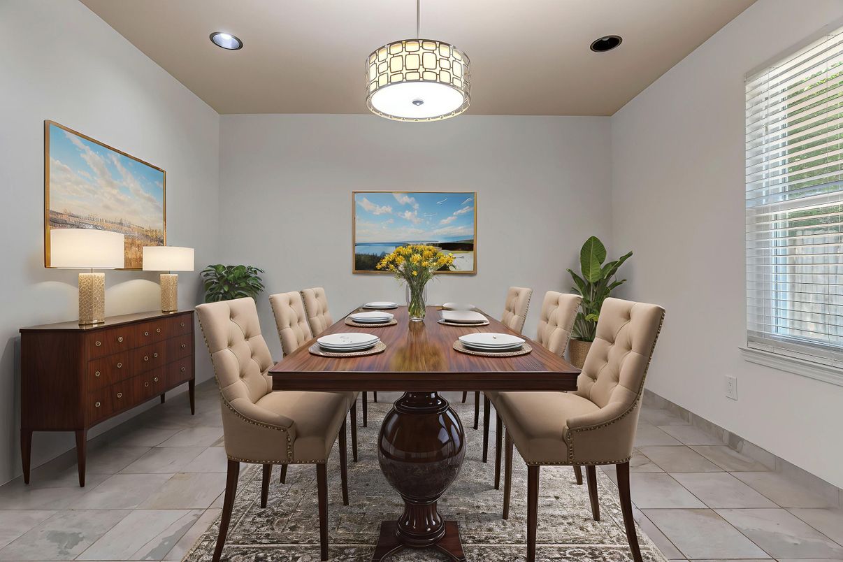 Dining room, Interior, Pendant Lights, Recessed Lighting