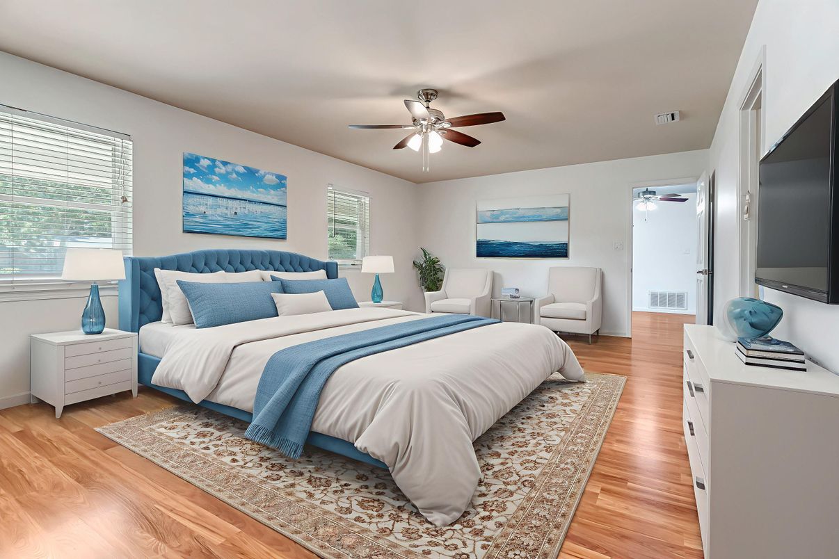 Bedroom, Interior, Wood Texture Flooring