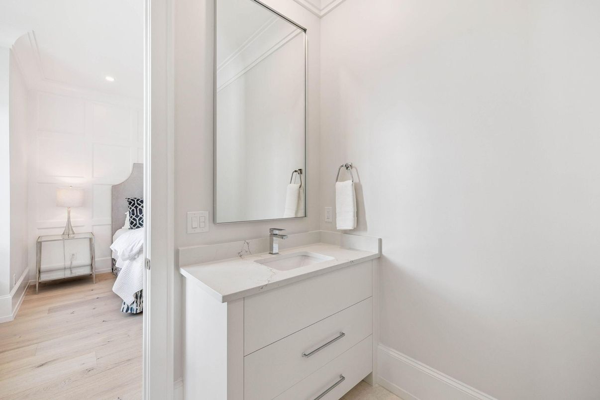 Bathroom, Bedroom, Interior, Recessed Lighting, Wood Texture Flooring