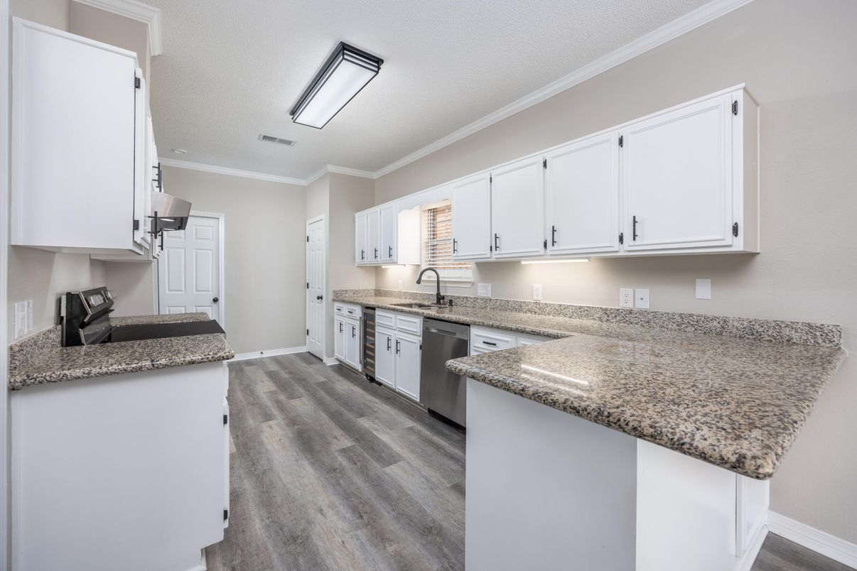 Interior, Kitchen, Wood Texture Flooring