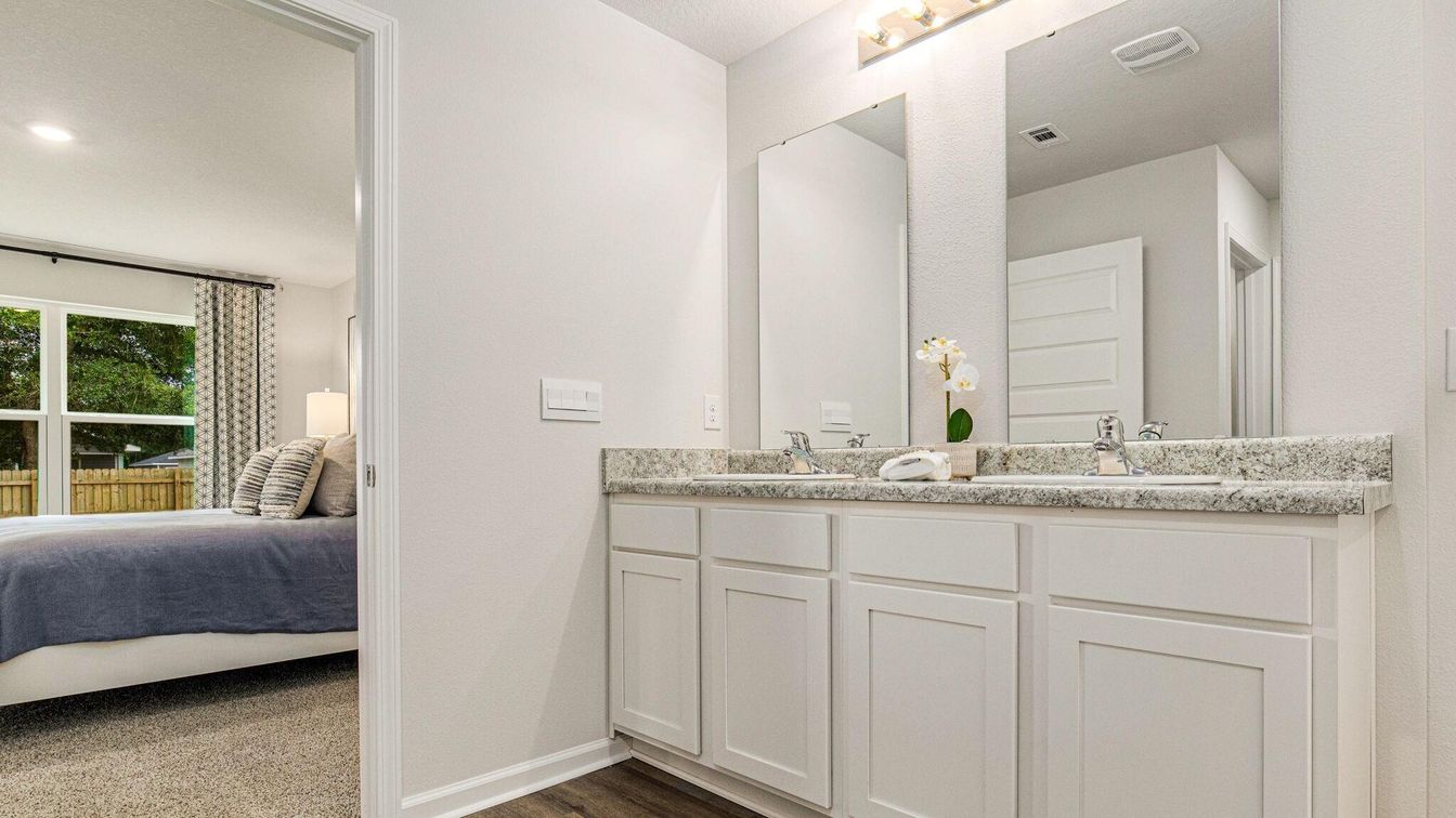 Bathroom, Bedroom, Interior, Recessed Lighting, Wood Texture Flooring