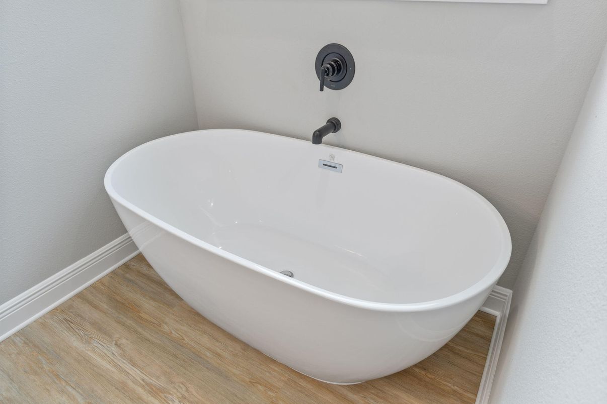 Bathroom, Free Standing Baths, Interior, Wood Texture Flooring