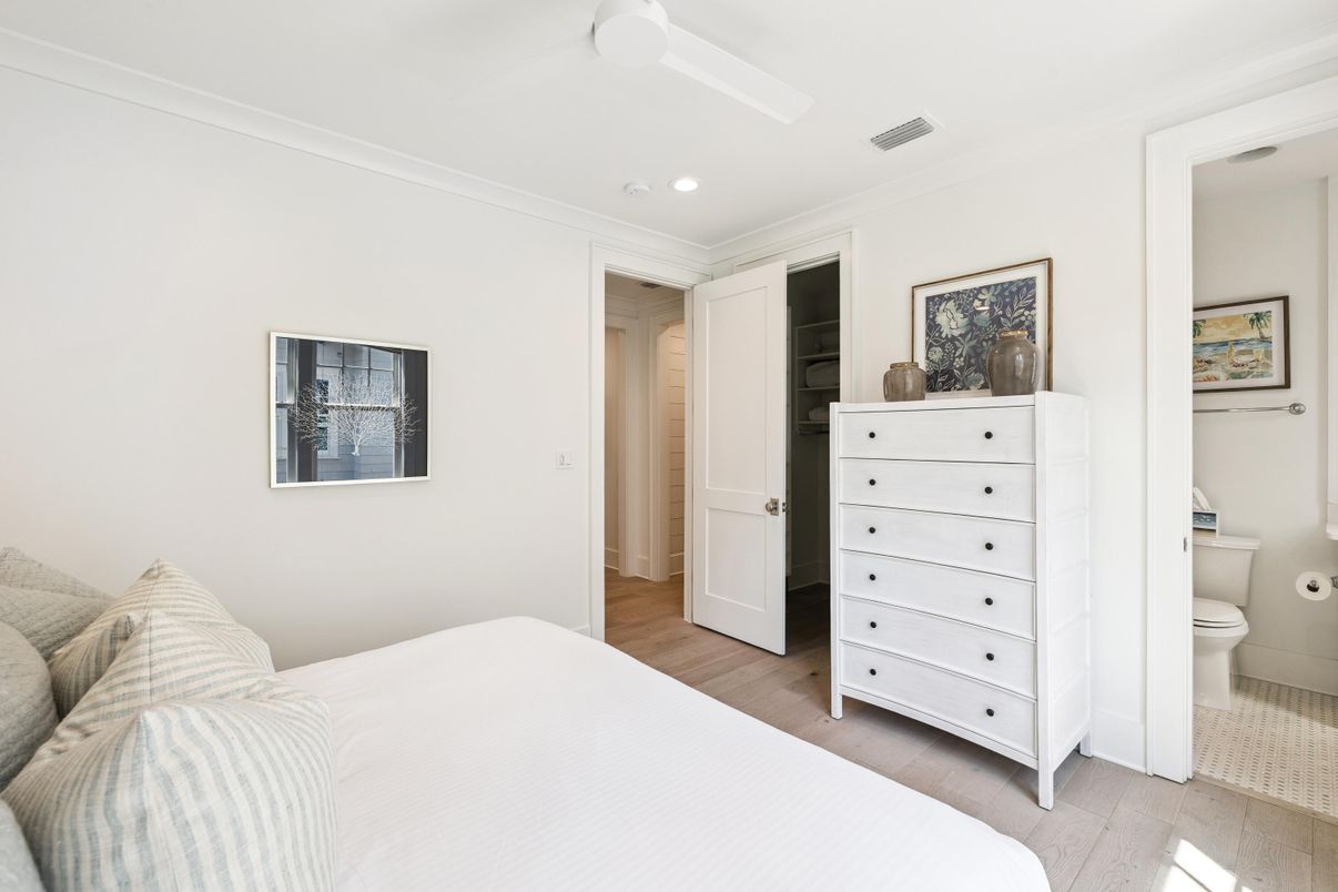 Bathroom, Bedroom, Interior, Recessed Lighting, Wood Texture Flooring