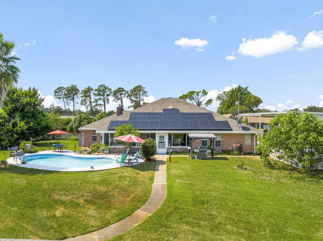 Backyard, Exterior, Pool, Solar Panels