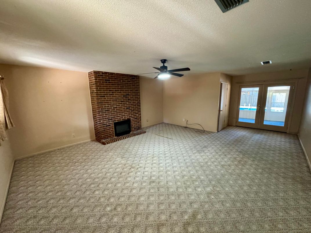 Empty room, Fireplace, Interior, Stone Walls