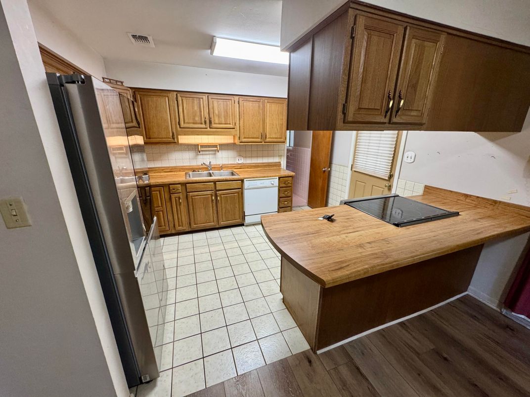 Interior, Kitchen, Wood Texture Flooring