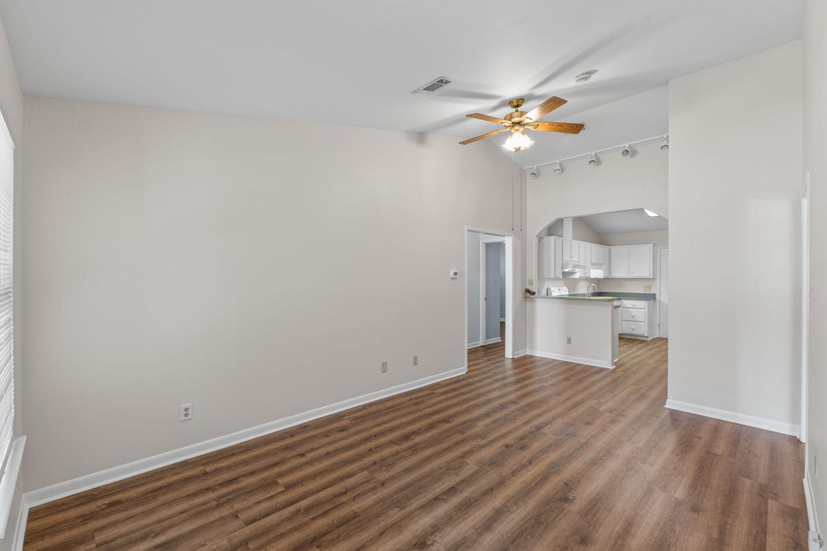 Empty room, Interior, Kitchen, Wood Texture Flooring