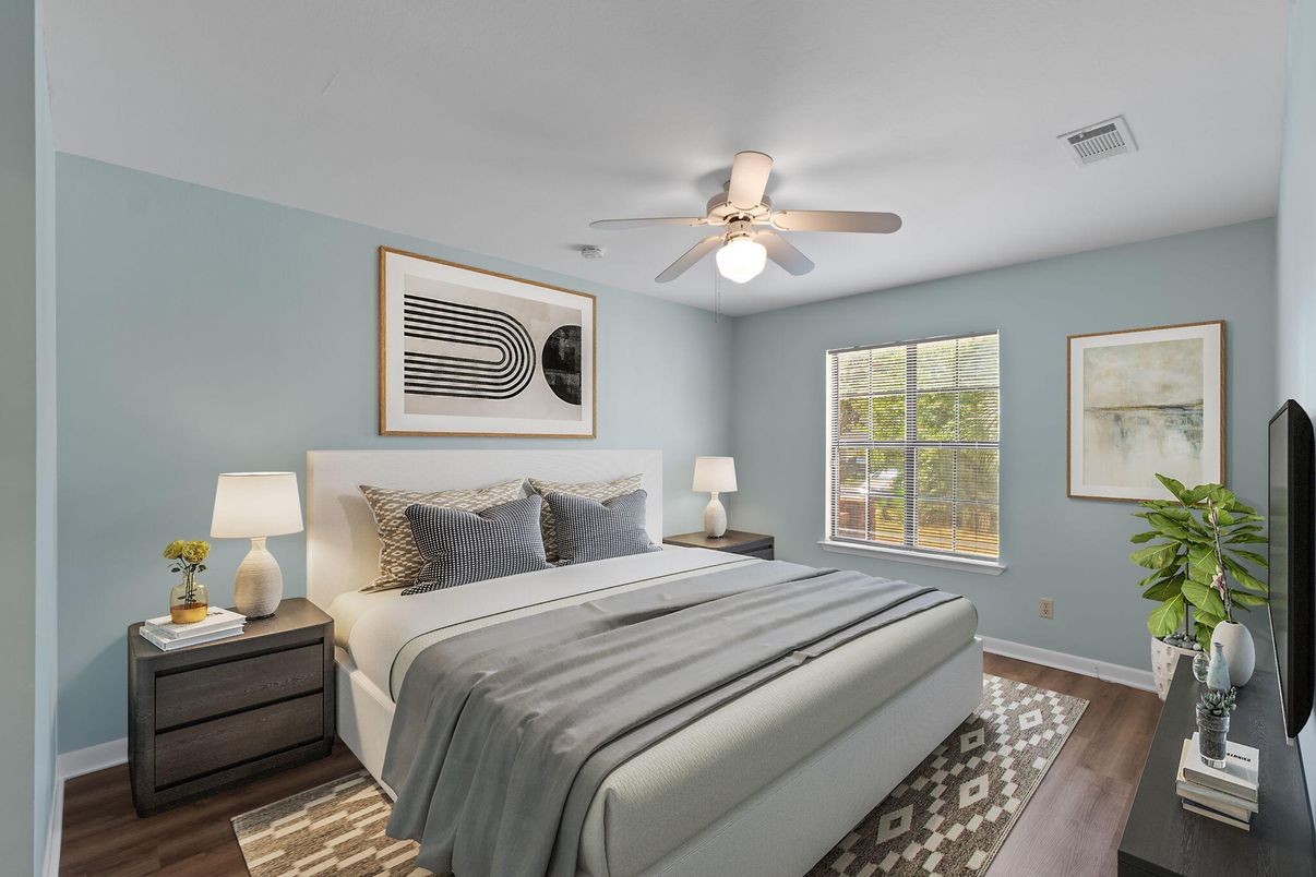 Bedroom, Interior, Wood Texture Flooring