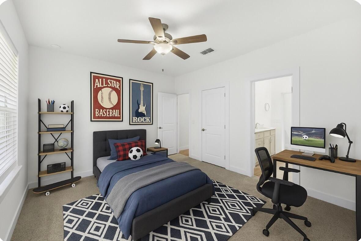 Bedroom, Home Office, Interior