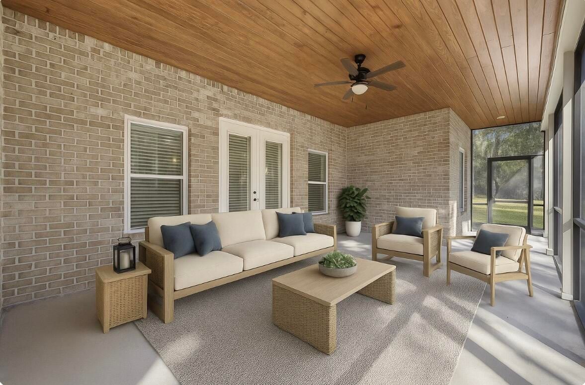 Interior, Living room, Stone Walls, Wooden Ceilings