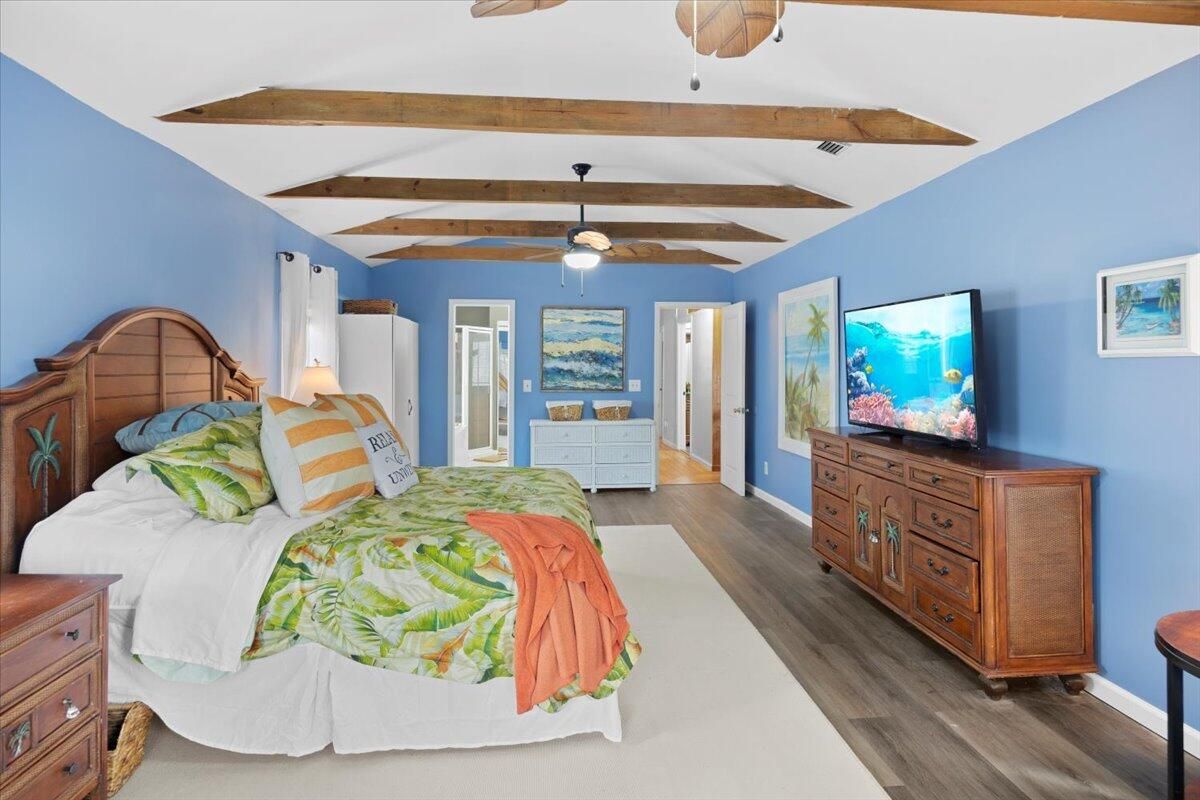 Bedroom, Interior, Wooden Beams, Wood Texture Flooring
