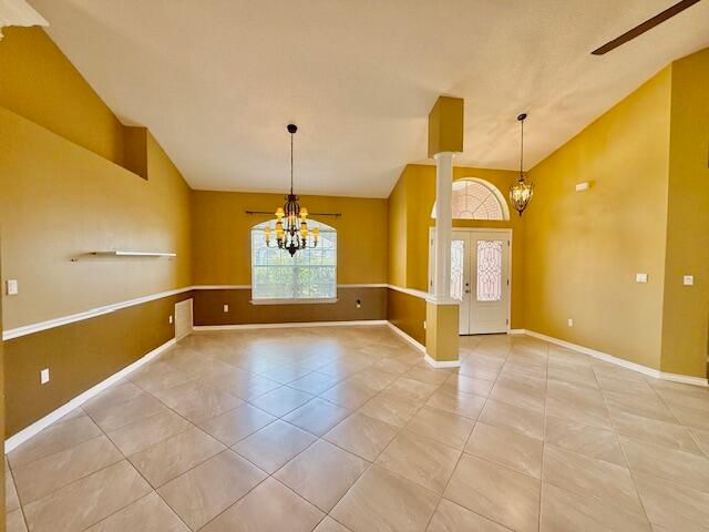 Chandelier, Empty room, Interior, Pendant Lights