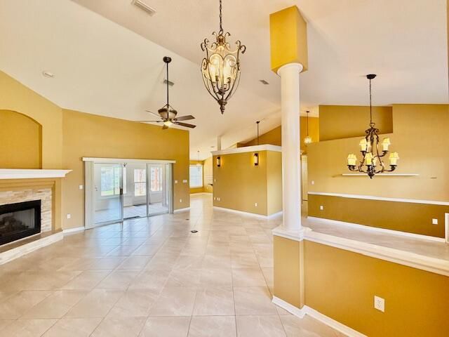 Chandelier, Fireplace, Interior, Pendant Lights, Recessed Lighting