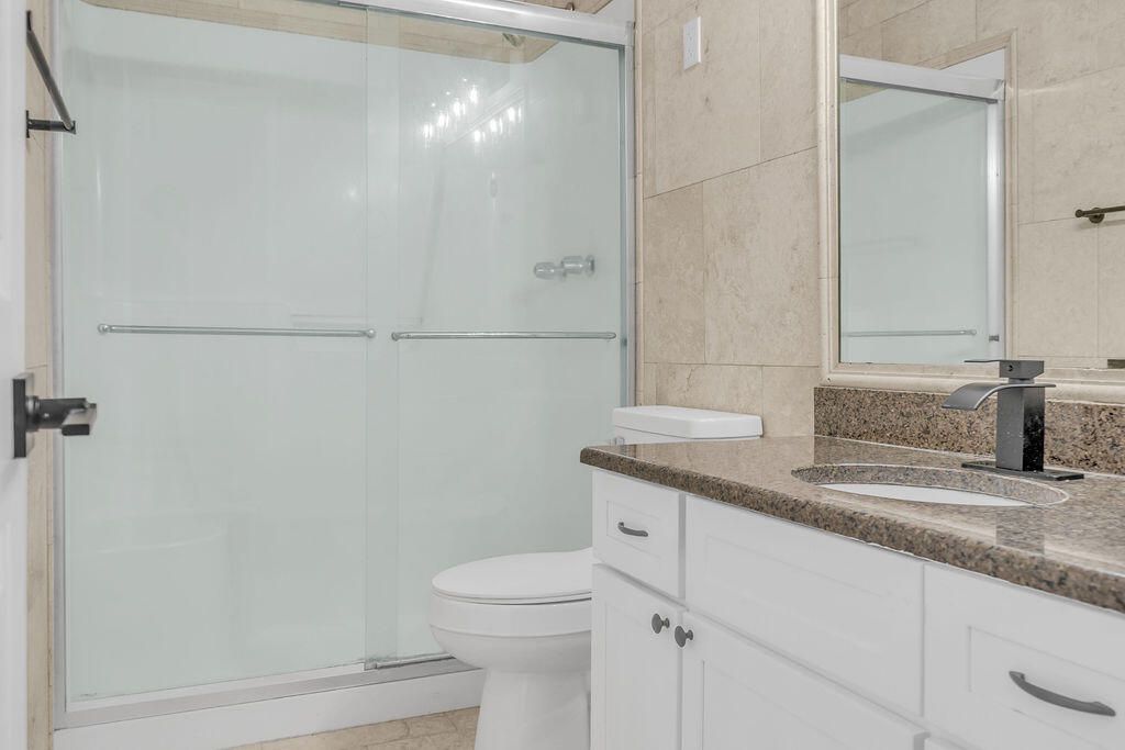 Bathroom, Dual Sink Vanities, Glass Shower, Interior