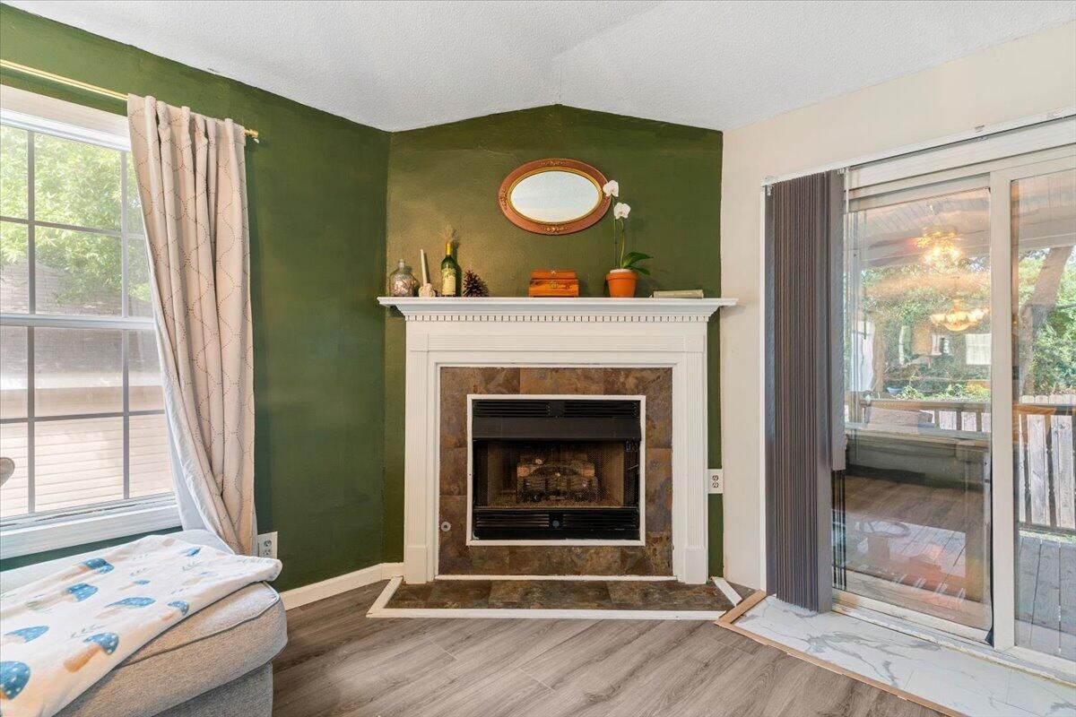 Fireplace, Interior, Wood Texture Flooring