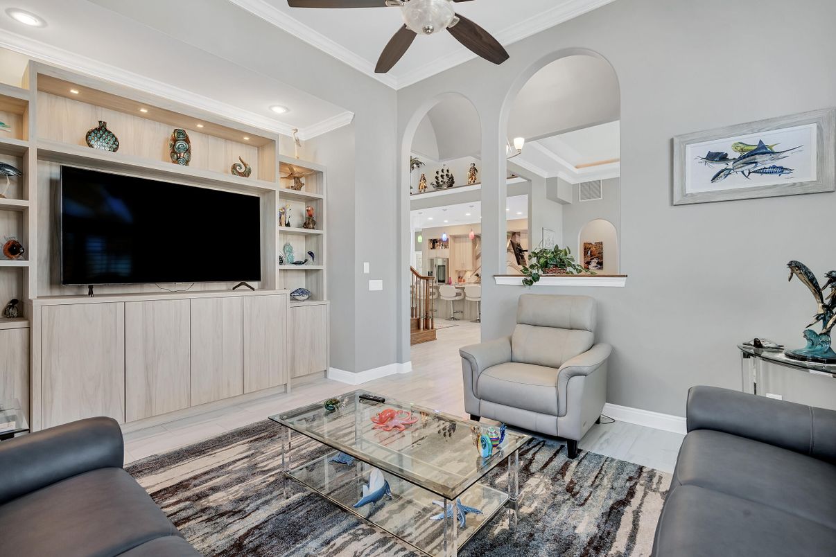 Interior, Living room, Recessed Lighting