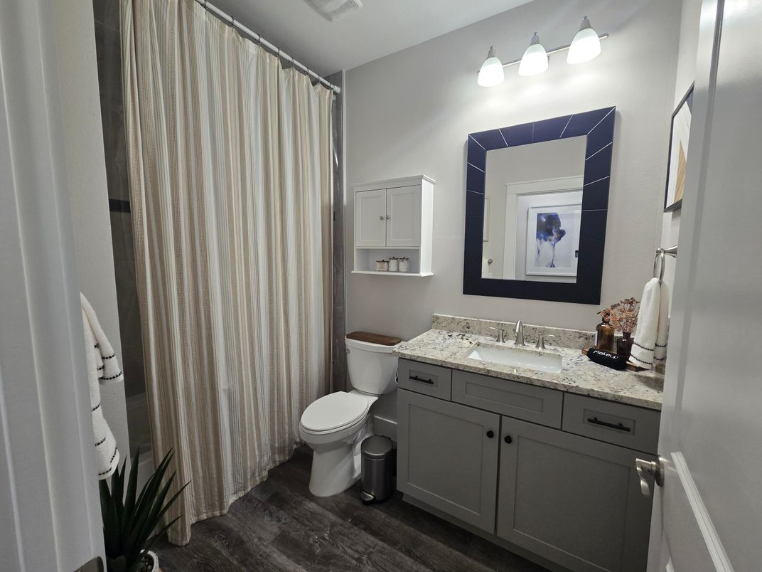 Bathroom, Interior, Wood Texture Flooring