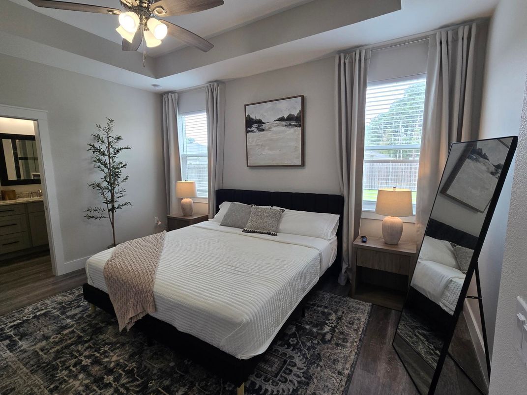 Bedroom, Interior, Wood Texture Flooring