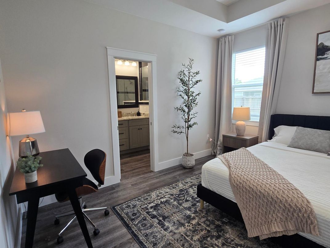 Bedroom, Home Office, Interior, Wood Texture Flooring