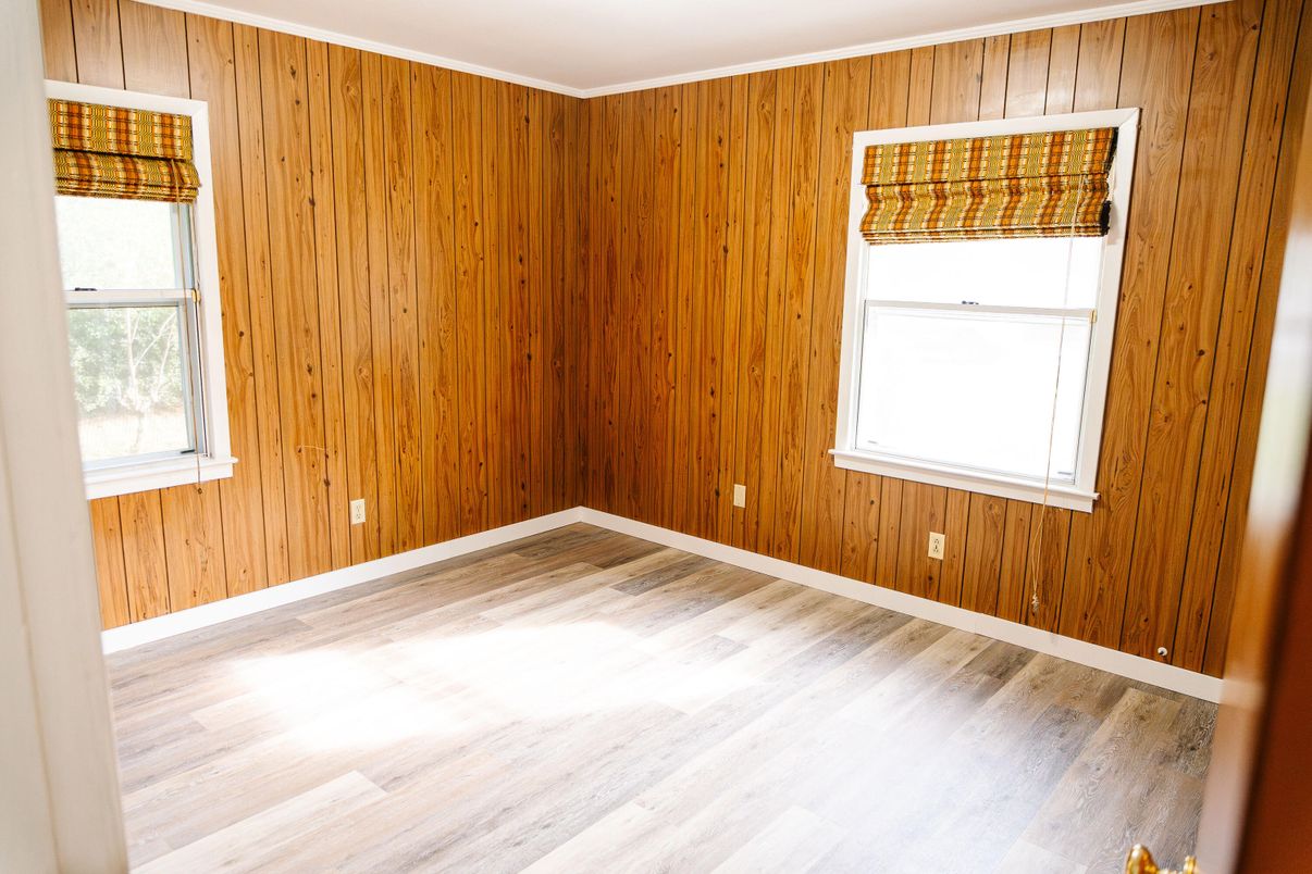 Empty room, Interior, Wood Texture Flooring, Wooden Walls