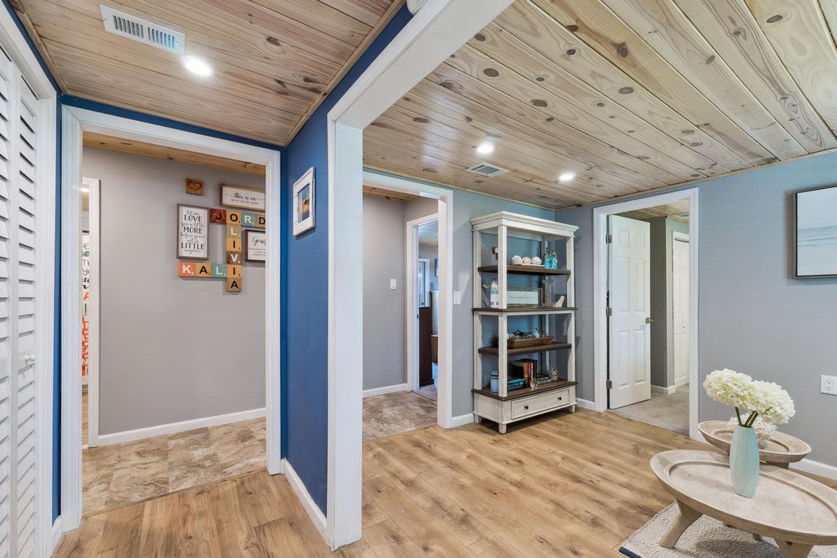 Interior, Recessed Lighting, Wooden Ceilings, Wood Texture Flooring