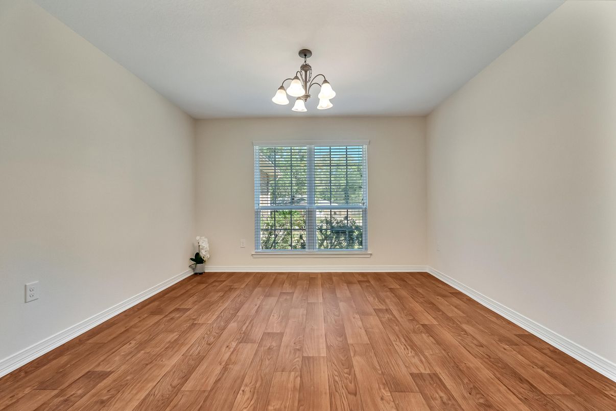 Chandelier, Empty room, Interior, Wood Texture Flooring