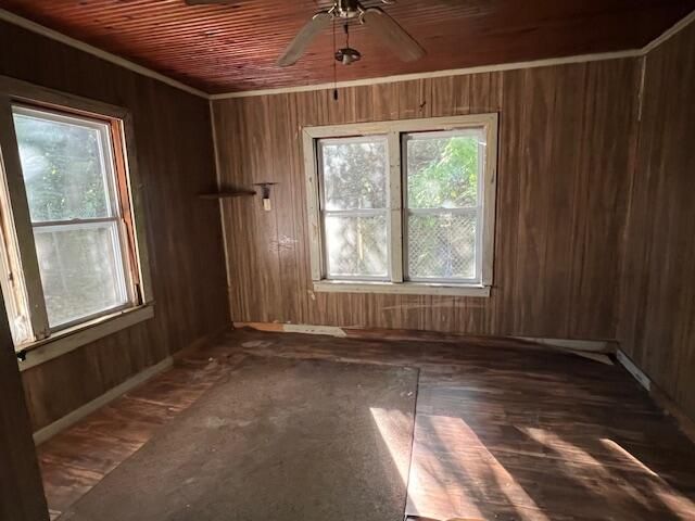 Empty room, Interior, Wooden Ceilings, Wood Texture Flooring, Wooden Walls