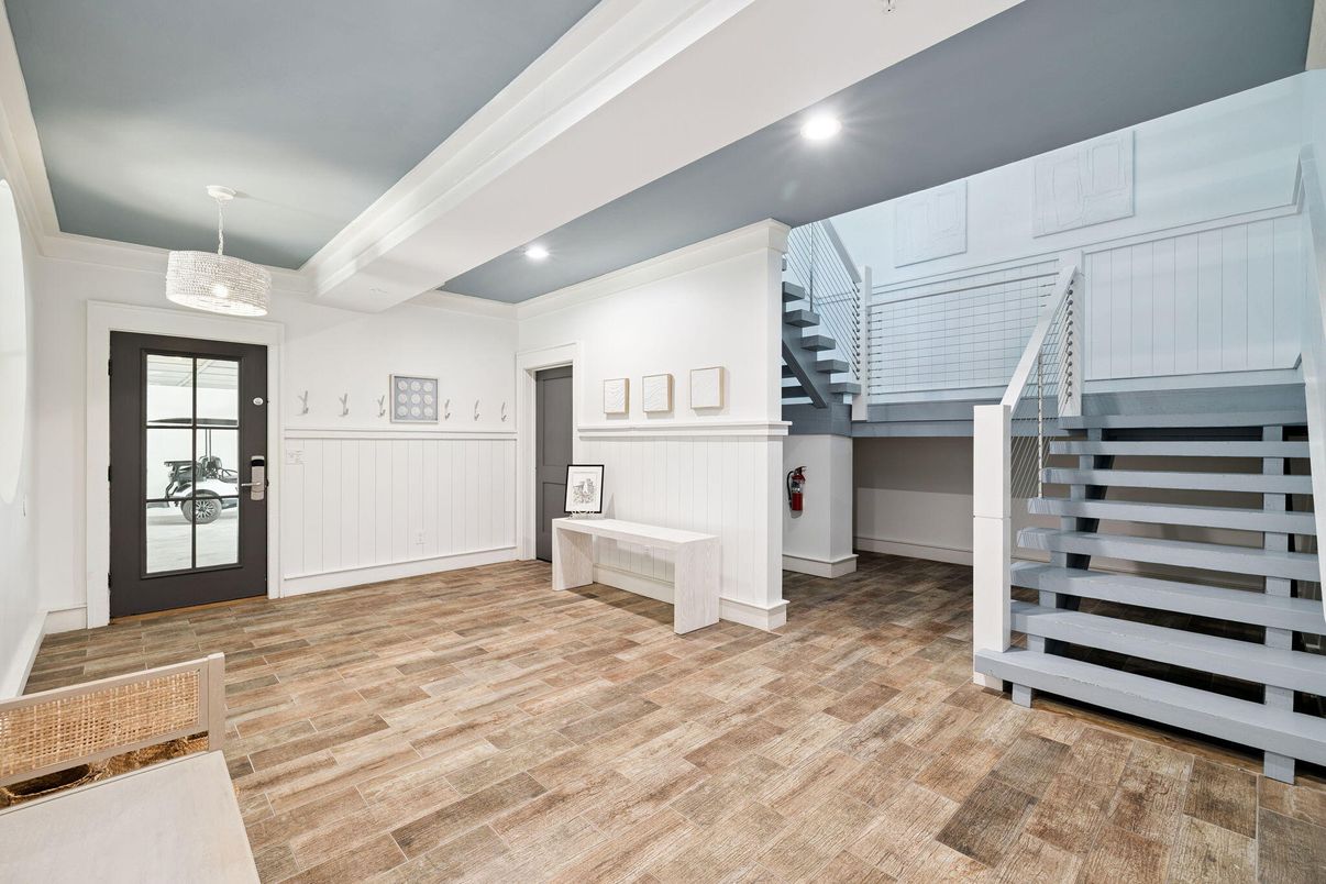 Chandelier, Interior, Recessed Lighting, Wood Texture Flooring