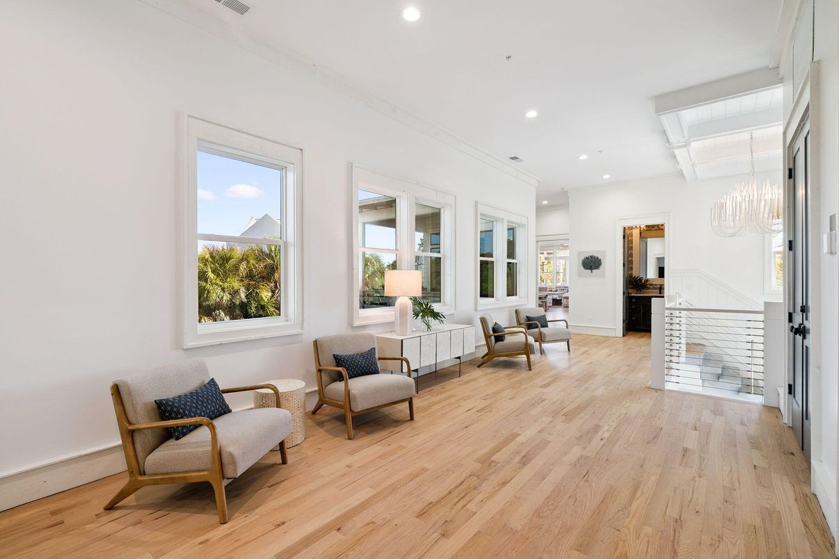 Chandelier, Interior, Living room, Recessed Lighting, Wood Texture Flooring