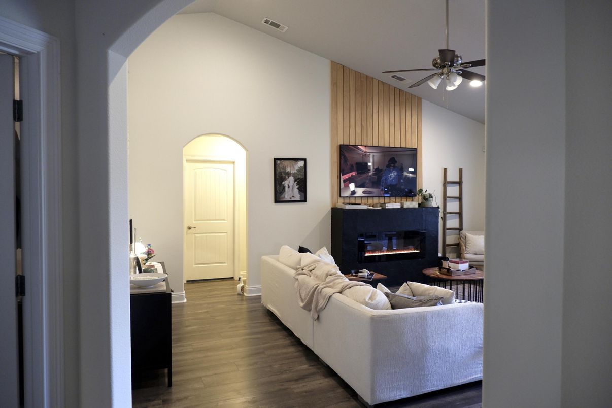 Fireplace, Interior, Living room, Wood Texture Flooring