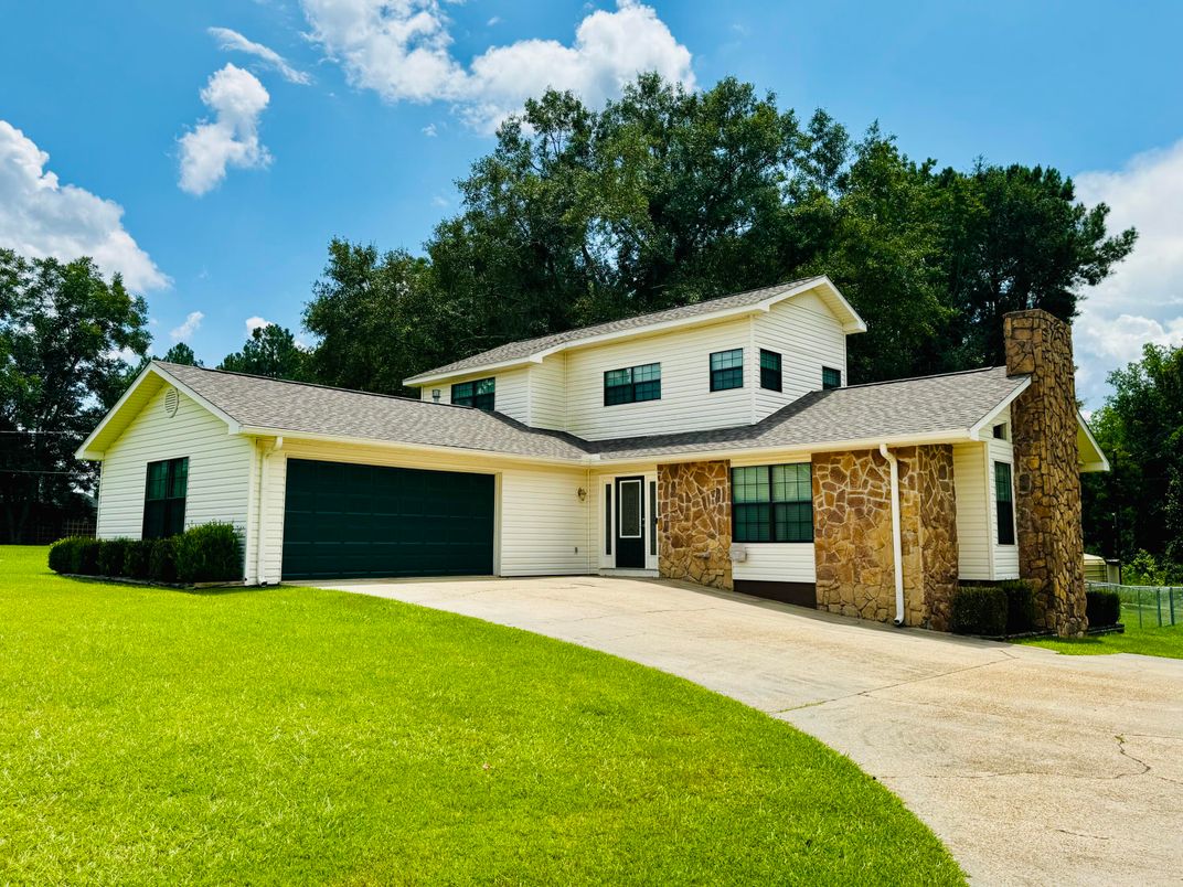 Attached, Exterior, Facade, Brick Facade, Farmhouse