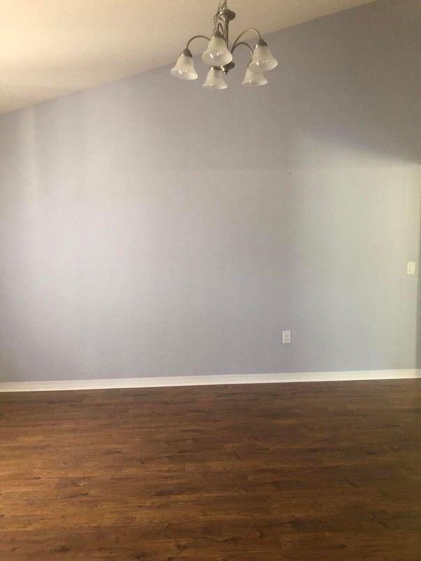 Chandelier, Empty room, Interior, Wood Texture Flooring
