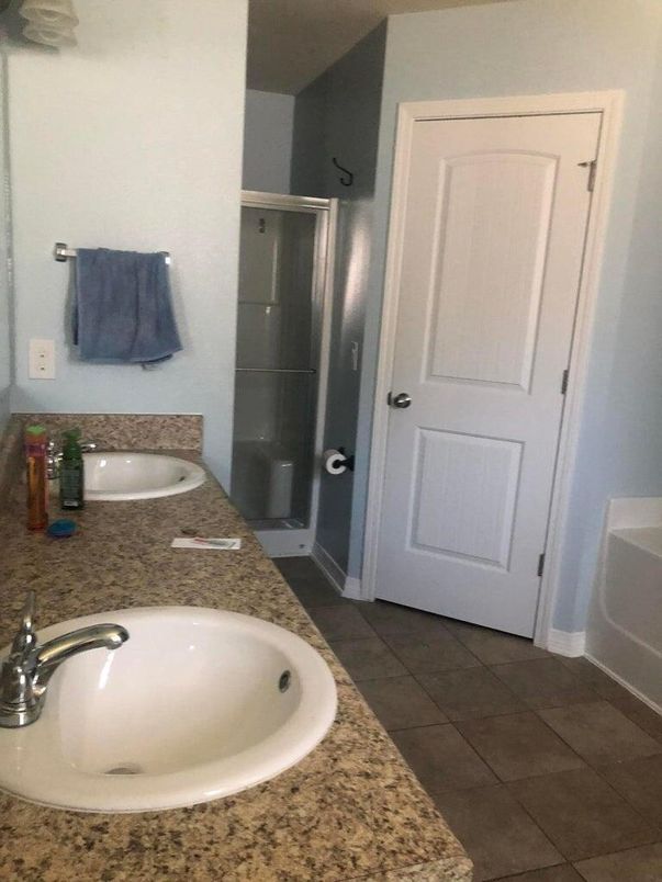 Bathroom, Dual Sink Vanities, Glass Shower, Interior