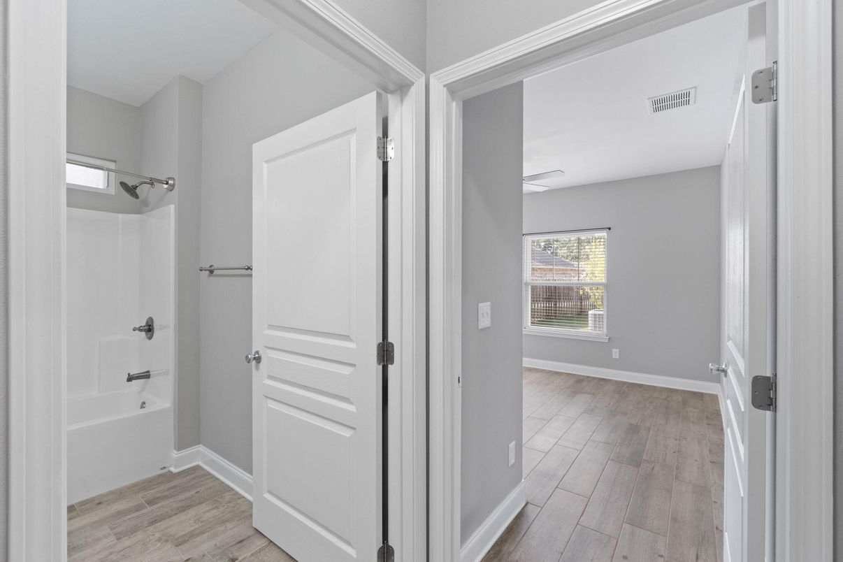 Bathroom, Interior, Wood Texture Flooring