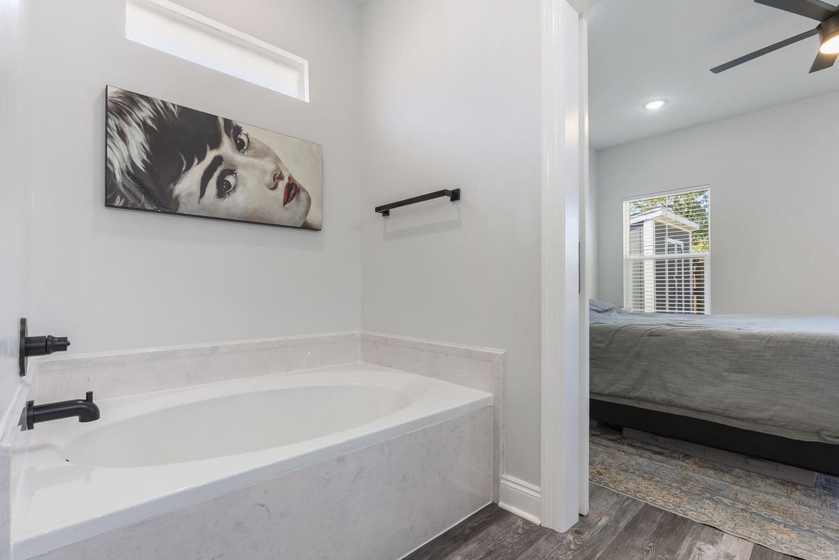 Bathroom, Bedroom, Interior, Recessed Lighting, Wood Texture Flooring