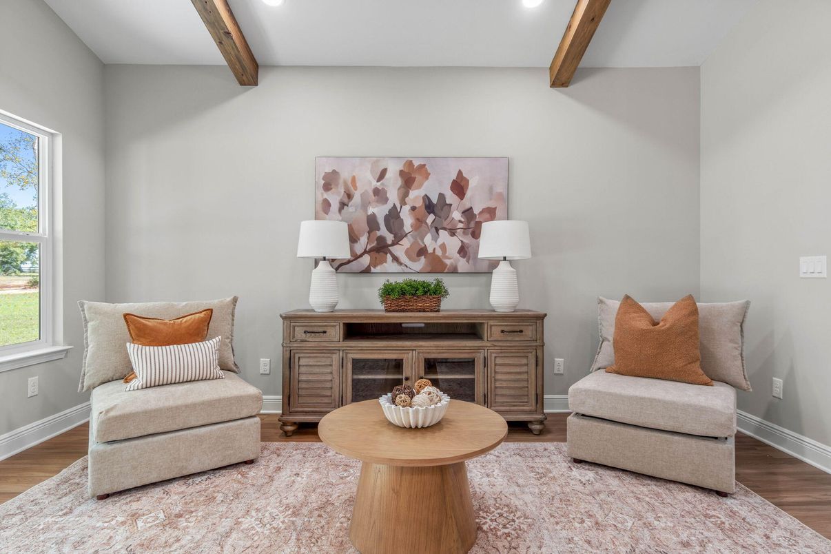 Interior, Recessed Lighting, Wooden Beams, Wood Texture Flooring