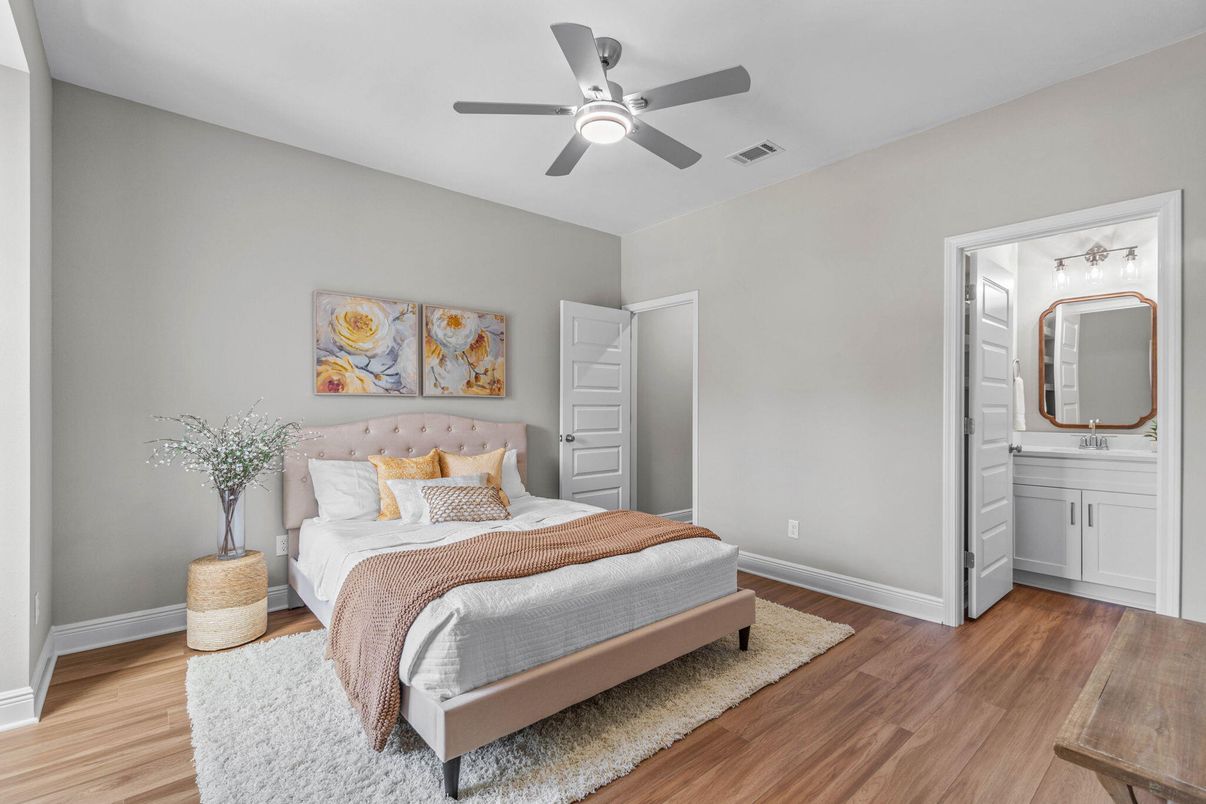 Bedroom, Interior, Wood Texture Flooring