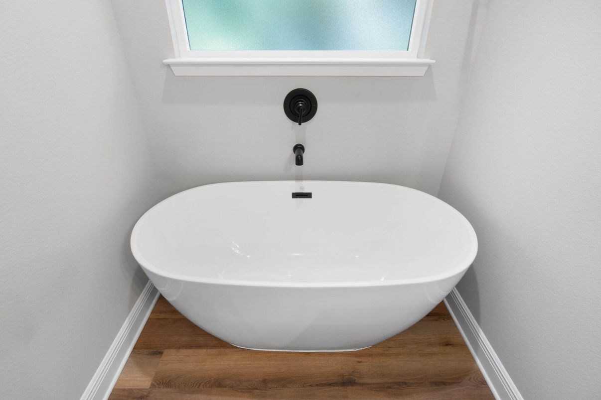 Bathroom, Free Standing Baths, Interior, Wood Texture Flooring