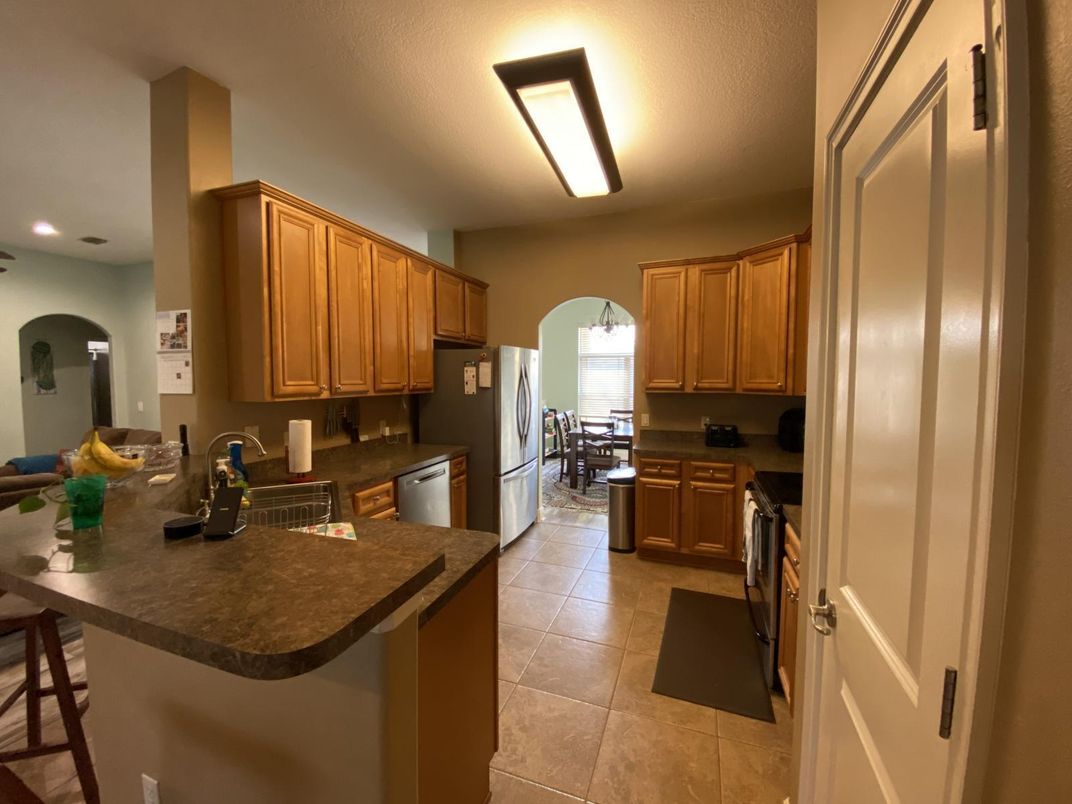 Dining room, Interior, Kitchen, Recessed Lighting