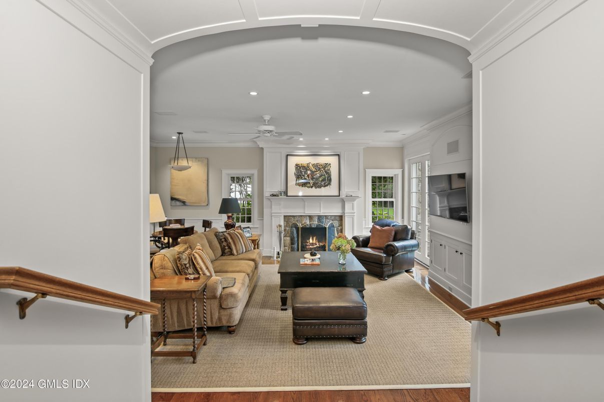 Fireplace, Interior, Living room, Recessed Lighting