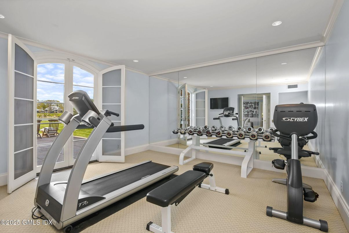 Fitness Equipment, Gym, Interior, Recessed Lighting