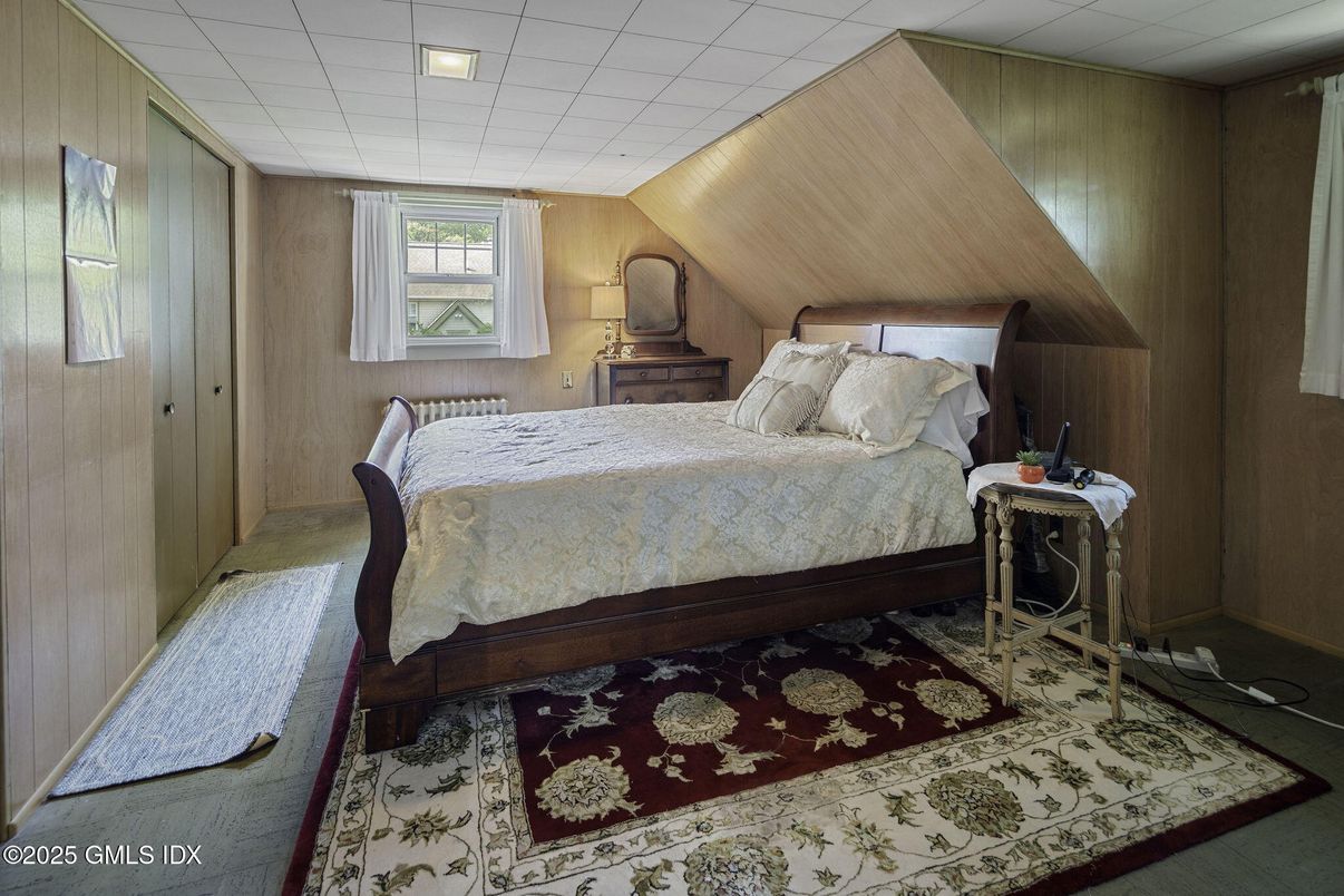 Bedroom, Interior, Recessed Lighting, Wooden Walls