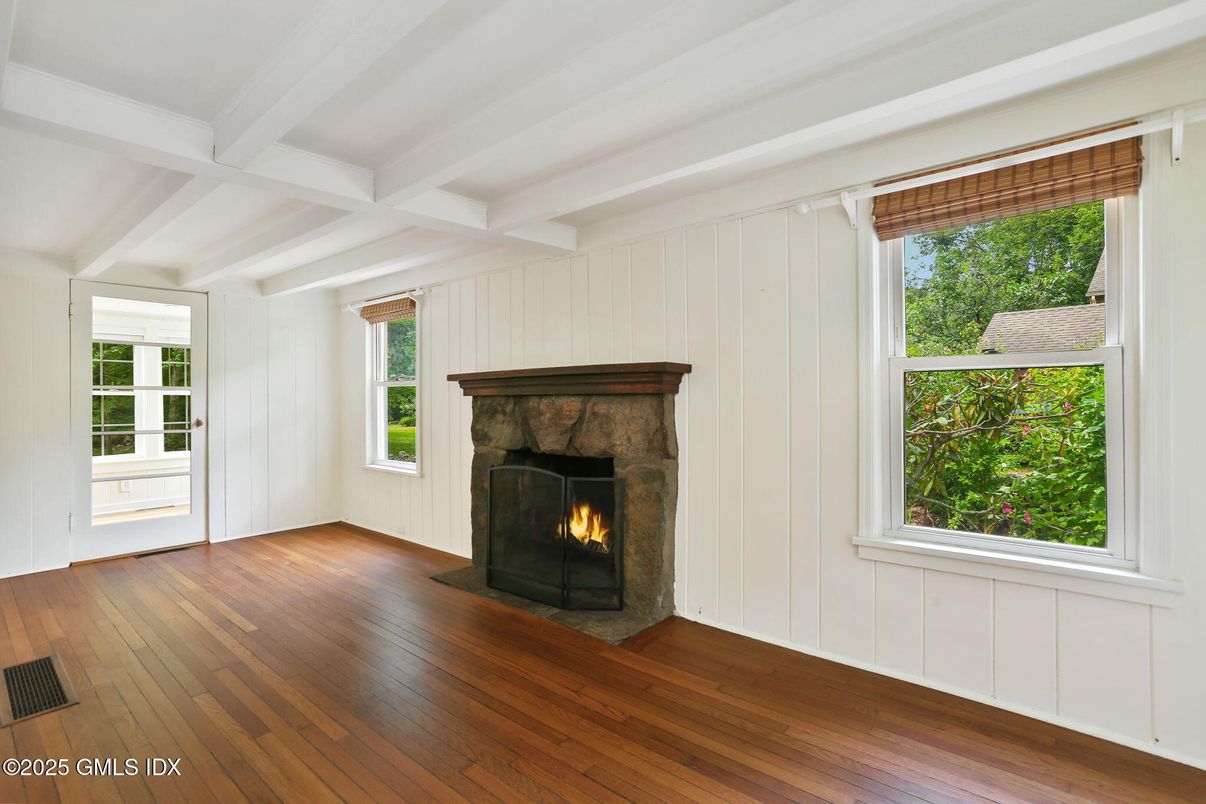 Empty room, Fireplace, Interior, Wood Texture Flooring